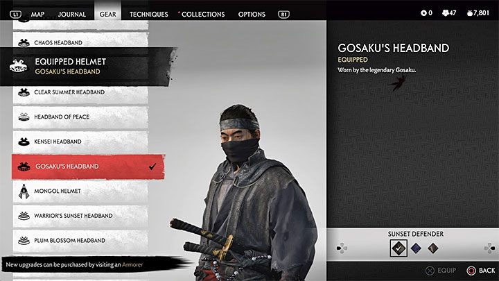 Opaska na głowę Gosaku (Gosakus Headband) z wybranym barwnikiem Obrońca zmierzchu (Sunset Defender) - Ghost of Tsushima: Czy jest strój ninja? - Ghost of Tsushima - poradnik do gry