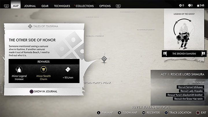 Zadania z tej kategorii oznaczane są na mapie świata kolorem białym - Ghost of Tsushima: Lista wszystkich Opowieści Cuszimy i zadań pobocznych - Ghost of Tsushima - poradnik do gry