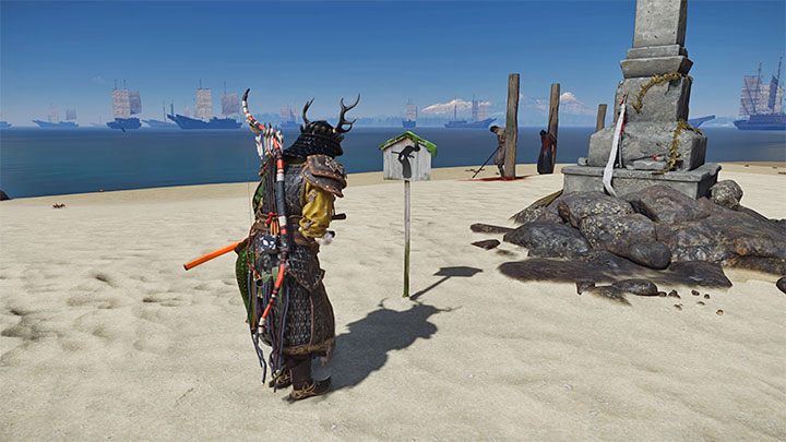 Po zatrzymaniu się przy tabliczce przejedź palcem w dół po panelu dotykowym kontrolera - Ghost of Tsushima: Lista trofeów - Ghost of Tsushima - poradnik do gry