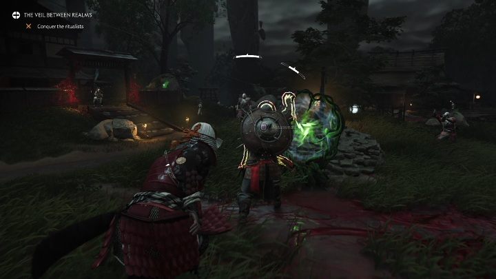 Twoim zadaniem jest wyeliminowanie wszystkich przeciwników, którzy pragnę odprawić rytuał - Ghost of Tsushima Legends: Zasłona między światami - solucja, opis przejścia - Ghost of Tsushima - poradnik do gry