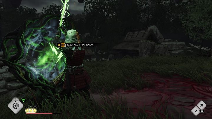 Aby ostatecznie zakończyć pierwszą część tej misji musisz zniszczyć totem - Ghost of Tsushima Legends: Zasłona między światami - solucja, opis przejścia - Ghost of Tsushima - poradnik do gry