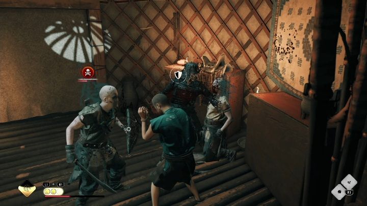 Po eliminacji wszystkich wrogów uwolnij więźnia i udaj się na drugą stronę rzeki - Ghost of Tsushima Legends: Krucze demony z Otsumy - solucja, opis przejścia - Ghost of Tsushima - poradnik do gry