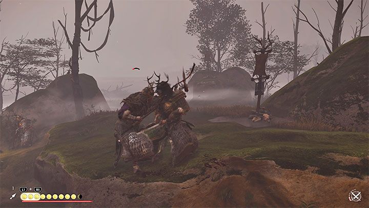 Po rozprawieniu się z pierwszą grupą przeciwników w wiosce pojawią się kolejni Mongołowie - Ghost of Tsushima Iki Island: Podróż w przeszłość - solucja, opis przejścia - Ghost of Tsushima - poradnik do gry