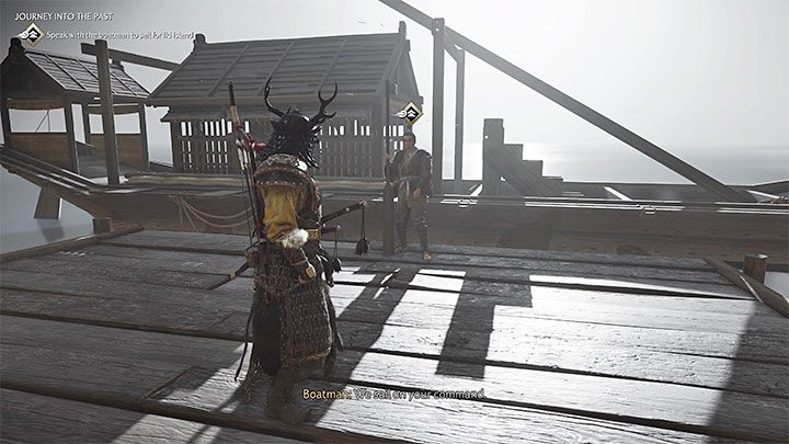 Przewoźnika znajdziecie obok łodzi zacumowanej przy brzegu obok wioski, w której stoczyliście niedawne walki - Ghost of Tsushima Iki Island: Podróż w przeszłość - solucja, opis przejścia - Ghost of Tsushima - poradnik do gry