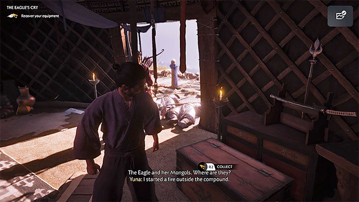 Kontrolę nad Jinem odzyskacie w namiocie poza terenem fortu - Ghost of Tsushima Iki Island: Zew Orlicy - solucja, opis przejścia - Ghost of Tsushima - poradnik do gry