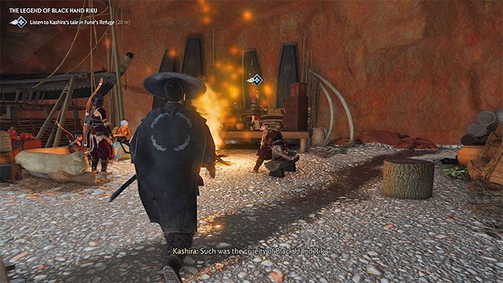 Na terenie kryjówki powinien pojawić się znacznik mitycznej opowieści - Ghost of Tsushima Iki Island: Legenda Czarnorękiego Riku - opis przejścia - Ghost of Tsushima - poradnik do gry