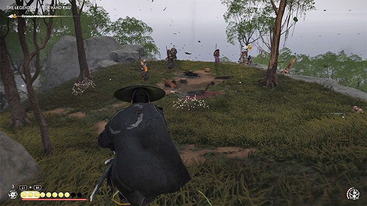 Musicie zacząć od opuszczenia kryjówki i wyjście z niej zostanie zaznaczone na ekranie - Ghost of Tsushima Iki Island: Legenda Czarnorękiego Riku - opis przejścia - Ghost of Tsushima - poradnik do gry