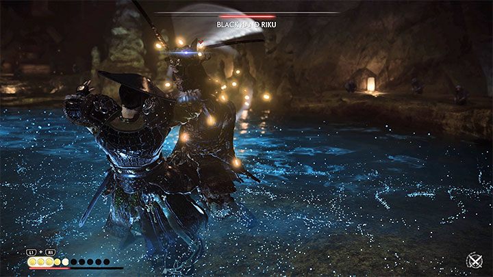 W kilku momentach bitwy może dojść do siłowania się na katany - Ghost of Tsushima Iki Island: Legenda Czarnorękiego Riku - opis przejścia - Ghost of Tsushima - poradnik do gry