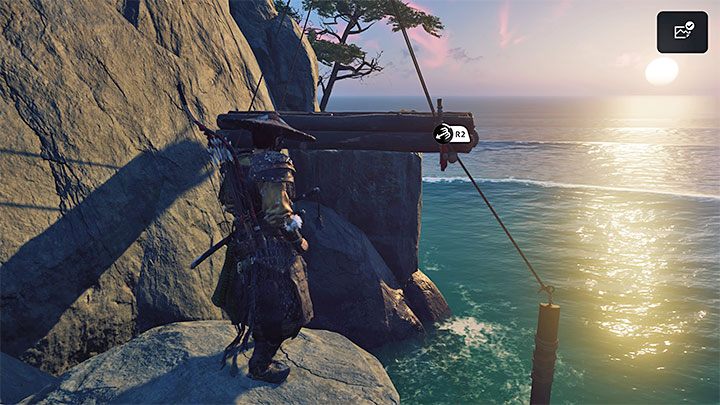 Tutejsza przeprawa jest liniowa, choć zakłada ona pewną porcję wspinaczki, biegania po linie czy pomagania sobie z liną z hakiem - Ghost of Tsushima Iki Island: Jin z Yarikawy - solucja, opis przejścia - Ghost of Tsushima - poradnik do gry
