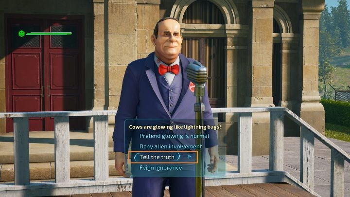 Zacznijmy od pierwszej opcji dialogowej - Destroy All Humans 2020: Citizen Crypto - zadowolenie mieszkańców, solucja - Destroy All Humans Remake - poradnik do gry