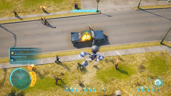 Znacznie bardziej opłacalne jest niszczenie pojazdów - Destroy All Humans 2020: South by Southwest - 20 tysięcy szkód, solucja - Destroy All Humans Remake - poradnik do gry
