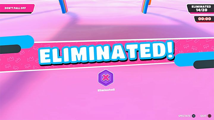 Bardzo prawdopodobny jest scenariusz, że w zdecydowanej większości gier zostaniesz wyeliminowany w jednej z wcześniejszych rund, tzn - Fall Guys: Eliminacja - czy mogę wyjść wcześniej z gry? - Fall Guys - poradnik do gry