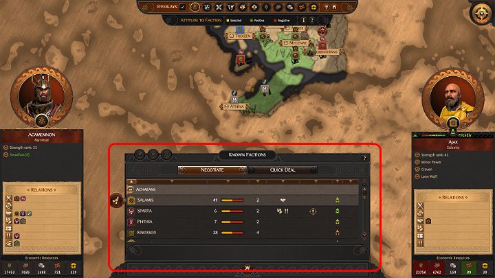 W oknie dyplomacji możesz także sprawdzić, jak kształtuje się siła Twojej armii w porównaniu z innymi frakcjami - jest to przydatne np - Total War Troy: Dyplomacja - jak zawierać sojusze? - Total War Troy - poradnik do gry