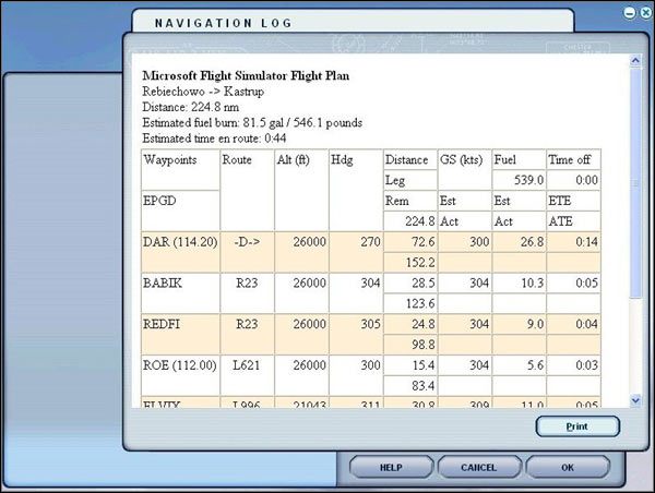 1 - Beechcraft King Air Navigation Log - Microsoft Flight Simulator 2004: A Century of Flight - poradnik do gry