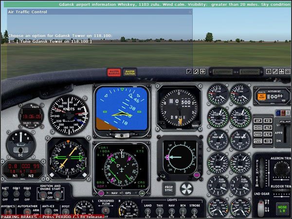Zanim zaczniemy przygotowywać samolot do startu, musimy poprosić wieżę o zezwolenie na lot - Beechcraft King Air Zezwolenie na lot - Microsoft Flight Simulator 2004: A Century of Flight - poradnik do gry