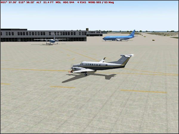 Uwaga - Beechcraft King Air Kołowanie po lądowaniu - Microsoft Flight Simulator 2004: A Century of Flight - poradnik do gry