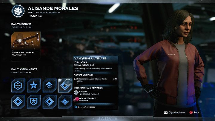 Przedstawiciel każdej frakcji w grze Marvels Avengers może zaoferować Graczowi 8 zadań codziennych i jedną dłuższa misję, która kończy się walką z określonym bossem - Marvels Avengers: Frakcje - Marvels Avengers - poradnik do gry