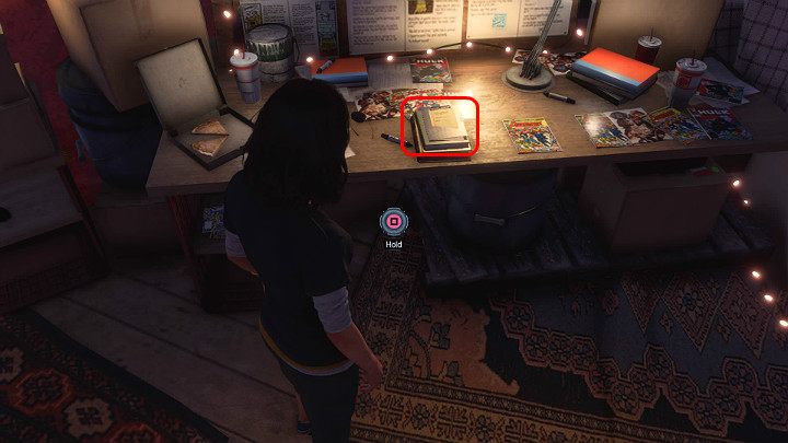 Po wejściu na górny poziom kryjówki Kamali podejdź do biurka - Marvels Avengers: Nowa codzienność - sekrety, znajdźki - Marvels Avengers - poradnik do gry