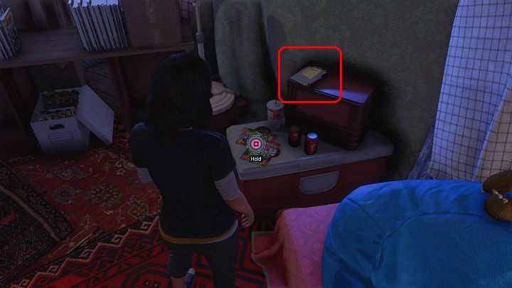 Po wejściu na górny poziom kryjówki Kamali podejdź do regału z książkami na którym stoi figurka Thora - Marvels Avengers: Nowa codzienność - sekrety, znajdźki - Marvels Avengers - poradnik do gry