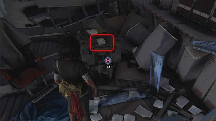 Notatkę znajdziesz po lewej stronie wśród sterty śmieci - Marvels Avengers: Droga powrotna - sekrety, znajdźki - Marvels Avengers - poradnik do gry