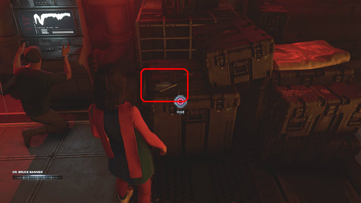 Po wyjściu z pokoju przesłuchań odwróć się w stronę pracowników Shield - Marvels Avengers: Avenger na zawsze - sekrety, znajdźki - Marvels Avengers - poradnik do gry