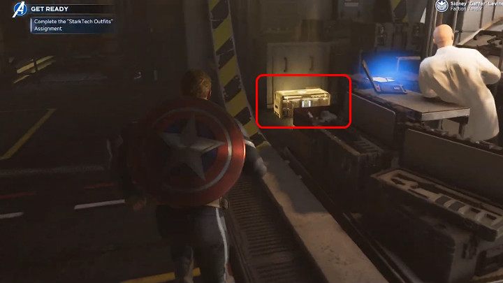 Na dolnym pokładzie hangaru, zaraz obok handlarza frakcji SHIELD znajdziesz złotą skrzynię, a w niej losowy komiks - Marvels Avengers: Próba 1, 2, 3 - sekrety, znajdźki - Marvels Avengers - poradnik do gry
