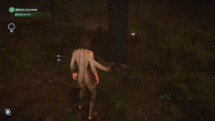 W ciemnościach trudno będzie dostrzec mechanizm otwierający bunkier SHIELD dlatego wypatruj pnia drzewa zaraz przy granicy mapy - Marvels Avengers: Tundrowy skarbiec (Snowy Tundra Vault) - Marvels Avengers - poradnik do gry