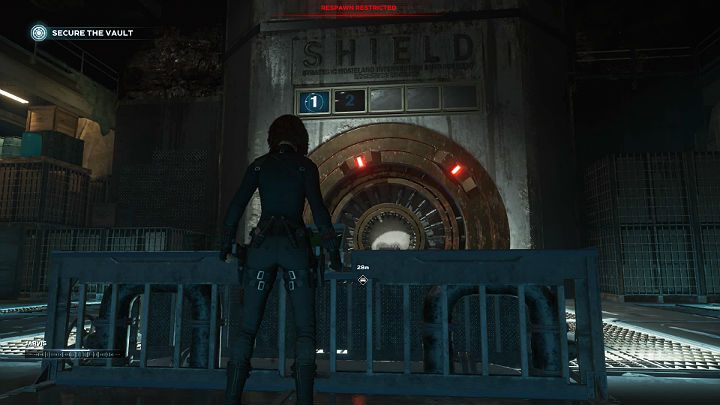 Po wejściu do skarbca rozejrzyj się po rozległym pomieszczeniu - Marvels Avengers: Tundrowy skarbiec (Snowy Tundra Vault) - Marvels Avengers - poradnik do gry