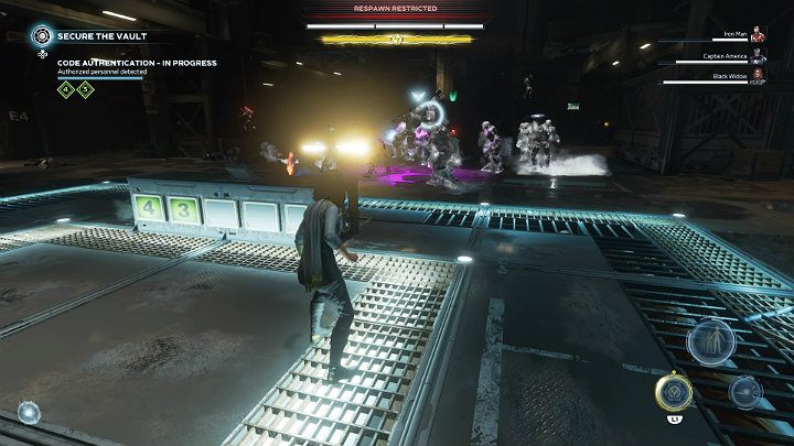 Po każdej ukończonej fazie przejmowania terminali rozpocznie się faza autoryzacji kodu dostępu do skarbca - Marvels Avengers: Pustynny skarbiec (Desert Vault) - Marvels Avengers - poradnik do gry