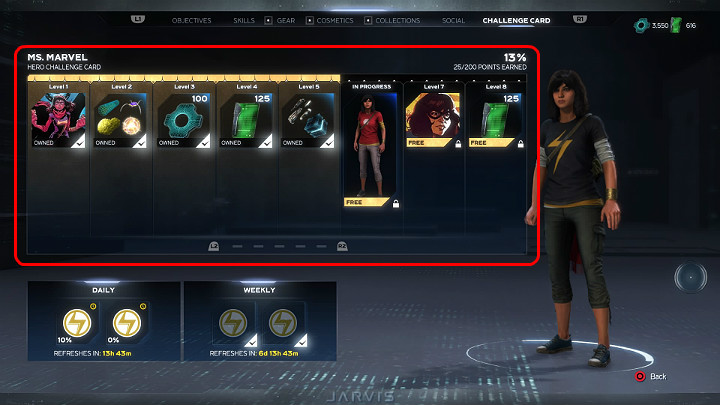 Aby w pełni wylevelować Kartę Wyzwania Bohatera w grze Marvels Avengers będziesz musiał zdobyć aż 200 Punktów Wyzwań - Marvels Avengers: Karta Wyzwania - Marvels Avengers - poradnik do gry