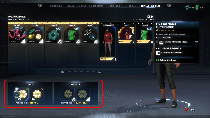 W grze Marvels Avengers misje codzienne i cotygodniowe nie nagradzają Graczy dodatkowymi punktami doświadczenia - Marvels Avengers: Karta Wyzwania - Marvels Avengers - poradnik do gry