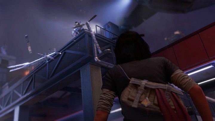 Zauważysz, że w pewnym momencie jeden z przeciwników zacznie Ci pomagać w ucieczce - Marvels Avengers: Nowa codzienność/New normal - solucja, opis przejścia - Marvels Avengers - poradnik do gry