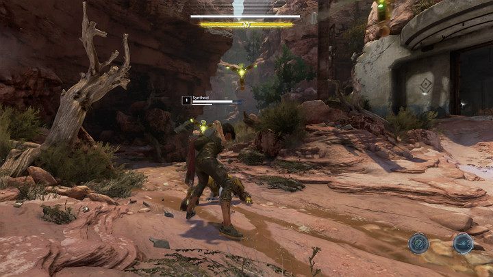 Gdy ześlizgniesz się z klifu zostaniesz zaatakowany przez mały oddział AIM z którym na pewno szybko sobie poradzisz - Marvels Avengers: Droga powrotna/The road back - solucja, opis przejścia - Marvels Avengers - poradnik do gry