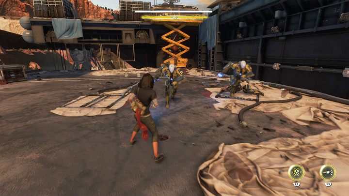 Gdy wejdziesz na górny pokład Chimery zostaniesz zaatakowany przez mały oddział AIM - Marvels Avengers: Droga powrotna/The road back - solucja, opis przejścia - Marvels Avengers - poradnik do gry