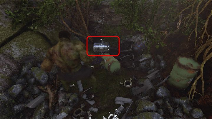 Gdy staniesz przed bramą prowadzącą na teren ośrodka AIM będziesz musiał ją rozbić wzmocnionym ciężkim atakiem - Marvels Avengers: W poszukiwaniu Olimpii/To find Olympia - solucja - Marvels Avengers - poradnik do gry