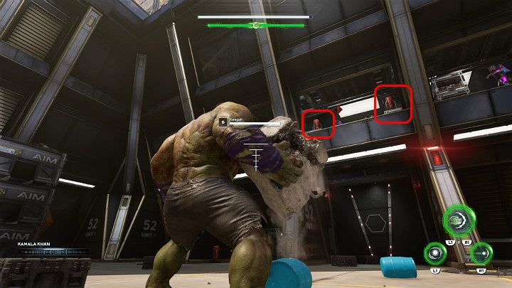 Gdy uporasz się z pierwszymi falami przeciwników na balkonach zacznie pojawiać się więcej jednostek - Marvels Avengers: W poszukiwaniu Olimpii/To find Olympia - solucja - Marvels Avengers - poradnik do gry