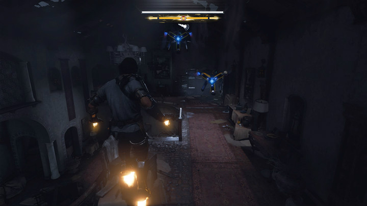 W pomieszczeniu nad Twoją głową pojawią się drony AIM - Marvels Avengers: Wizyta domowa/House Call - solucja, opis przejścia - Marvels Avengers - poradnik do gry