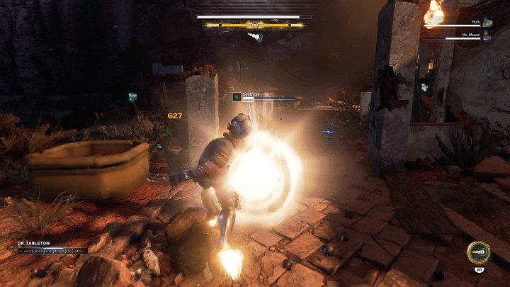 Po zabiciu Dreadbota przyjdzie pora na walkę z licznym oddziałem żołnierzy AIM - Marvels Avengers: Wizyta domowa/House Call - solucja, opis przejścia - Marvels Avengers - poradnik do gry