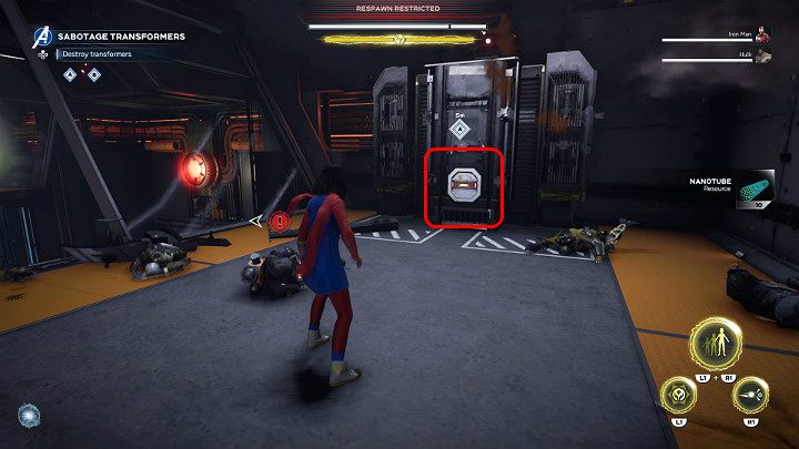 Dostęp do nich będziesz bronić oddział AIM więc w pierwszej kolejności pozbądź się wrogów, a następnie zajmij się transformerami - Marvels Avengers: Ucieczka z więzienia/Breakout - solucja, opis przejścia - Marvels Avengers - poradnik do gry