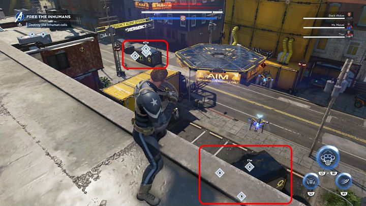 Dwa kontenery znajdziesz idąc środkiem mapy - Marvels Avengers: Zamieszanie na Manhattanie/Mayhem over Manhattan - solucja - Marvels Avengers - poradnik do gry