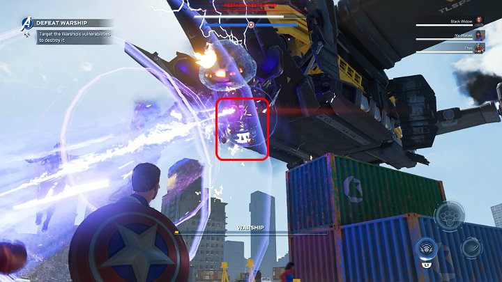 Zwróć uwagę na to, że pod Okrętem Bojowym pojawił się trzeci generator - Marvels Avengers: Zamieszanie na Manhattanie/Mayhem over Manhattan - solucja - Marvels Avengers - poradnik do gry