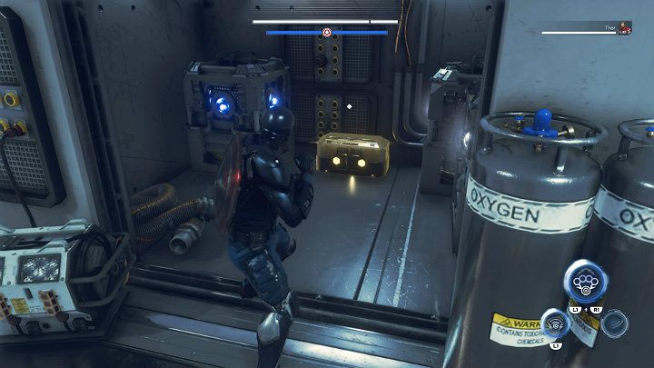 Cofnij się nieco, a zauważysz, że w ścianie otworzyły się drzwi - Marvels Avengers: Siłą umysłu/By Force of Mind - solucja, finałowy boss - Marvels Avengers - poradnik do gry