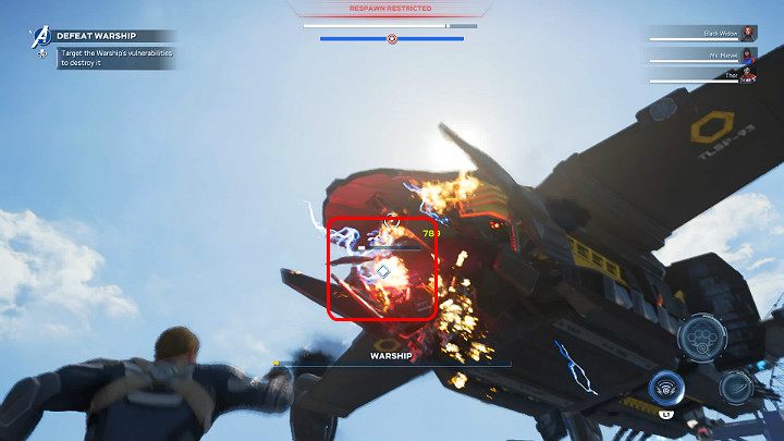 Po zniszczeniu wszystkich trzech generatorów będziesz mieć nieco czasu na powalenie bossa - Marvels Avengers: Okręt Bojowy/Warship - boss, jak pokonać? - Marvels Avengers - poradnik do gry