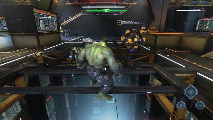 Szczególną uwagę zwróć na Kriosyntoidy (Cryo Synthoid), które mogą unieruchomić Twojego bohatera i wystawić go na atak, a także na Dreadboty i żołnierzy w egzopancerzach - Marvels Avengers: MODOK - boss, jak pokonać? - Marvels Avengers - poradnik do gry