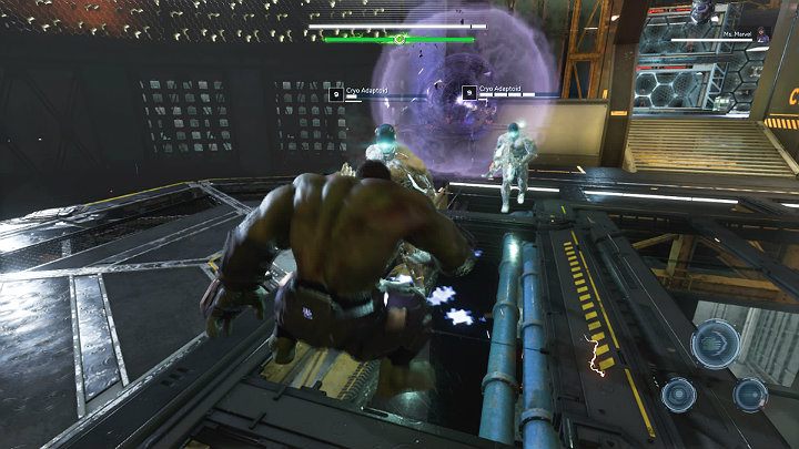 Po dłuższym czasie na arenie pojawią się Adaptoidy adepci (Adept Adaptoid) oraz nowy rodzaj przeciwnika - Krioadaptoid (Cryo Adaptoid) - Marvels Avengers: MODOK - boss, jak pokonać? - Marvels Avengers - poradnik do gry