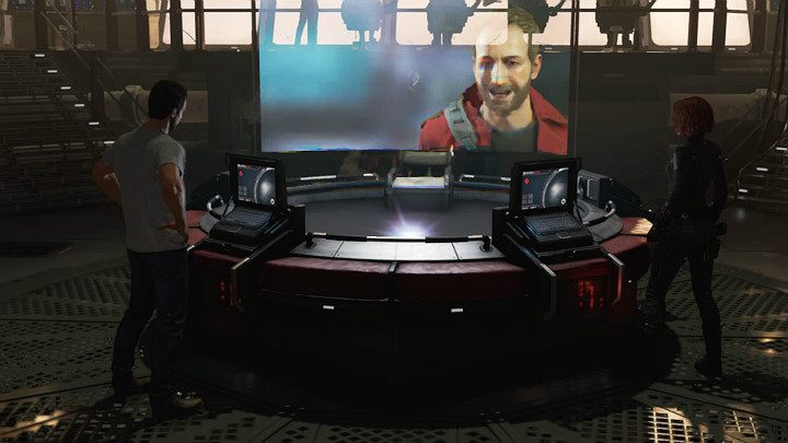 Gdy skończysz podejdź do stołu strategicznego, by porozmawiać z Tonym, a następnie z doktorem Hankiem Pym za pośrednictwem stołu strategicznego - Marvels Avengers: Avenger na zawsze.../Once an Avenger - solucja - Marvels Avengers - poradnik do gry