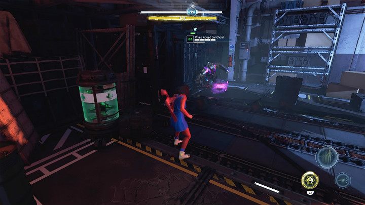 W następnym pomieszczeniu będziesz musiał stoczyć walkę z kilkoma Syntoidami i żołnierzami AIM - Marvels Avengers: Avenger na zawsze.../Once an Avenger - solucja - Marvels Avengers - poradnik do gry