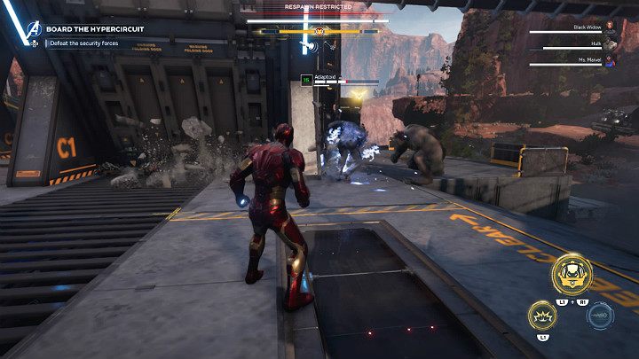 Gdy rozprawisz się z pierwszymi oddziałami do walki wkroczą Adaptoidy - Marvels Avengers: Agonia i Mrowisko/Agony and the Ant Hill - solucja - Marvels Avengers - poradnik do gry