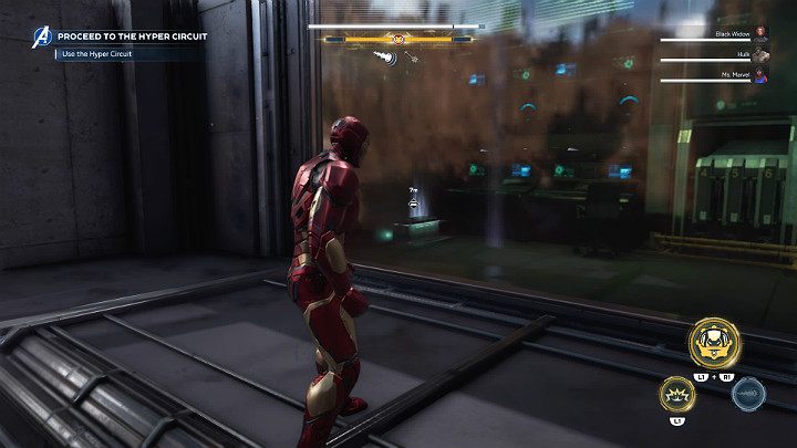 Podleć do prawej krawędzi mapy i wyląduj na tunelu pociągu hiperobwodowego - Marvels Avengers: Agonia i Mrowisko/Agony and the Ant Hill - solucja - Marvels Avengers - poradnik do gry