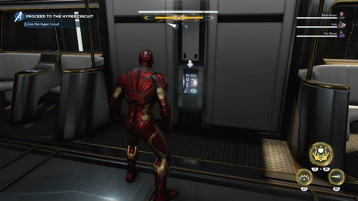 Po zebraniu przedmiotów wejdź schodami na stację, wsiądź do pociągu i przejdź do następnego etapu tego zadania - Marvels Avengers: Agonia i Mrowisko/Agony and the Ant Hill - solucja - Marvels Avengers - poradnik do gry